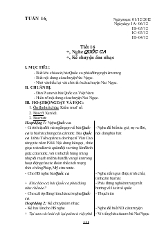 Giáo án Âm nhạc Trường TH Mường Lai tuần 16