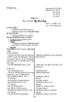 Giáo án Âm nhạc Trường TH Mường Lai tuần 21