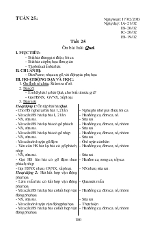 Giáo án Âm nhạc Trường TH Mường Lai tuần 25