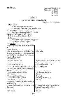 Giáo án Âm nhạc Trường TH Mường Lai tuần 26