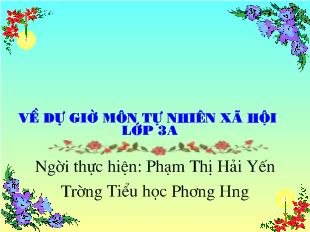 Tự nhiên và xã hội - Xã hội