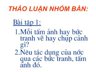 Bài giảng Đạo đức: Tiết kiệm bảo vệ nguồn nước