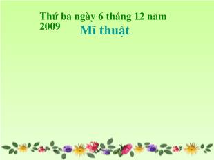 Bài giảng Mĩ thuật BÀI 15- VẼ CÂY