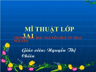 Bài giảng Mĩ thuật bài 9: vẽ trang trí: vẽ màu vào hình có sẵn