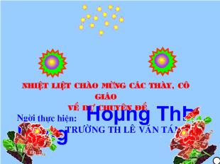 Bài giảng Tóan: Cộng, trừ (không nhớ)trong phạm vi 100