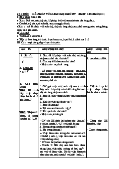 Giáo án Đạo đức lớp 1 tuần 10: Lễ phép với anh chị nhường nhịn em nhỏ (t2 )