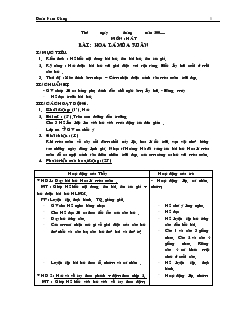 Giáo án Hát nhạc bài : hoa lá mùa xuân