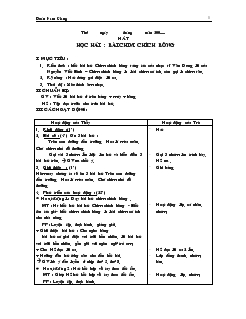 Giáo án Hát nhạc học hát : bài chim chích bông