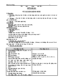 Giáo án Mỹ thuật- vẽ cái bình đựng nước