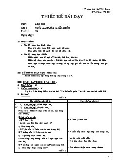 Giáo án Tập đọc bài : quả tim của khỉ (2 tiết)