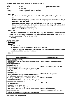 Giáo án Tập đọc tuần 19- Tuần 22_ Trường tiểu học Vĩnh Nguyên 2