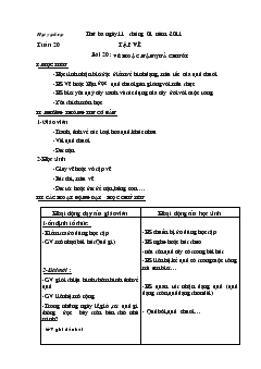 Giáo án Tập vẽ bài 20 : vẽ hoặc nặn quả chuối