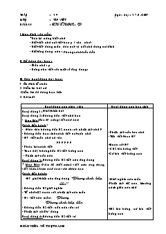 Giáo án Tập viết học kỳ II