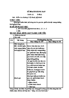 Giáo án Thủ công tuần 11