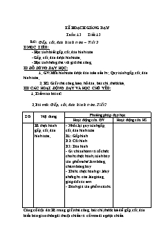 Giáo án Thủ công tuần 13