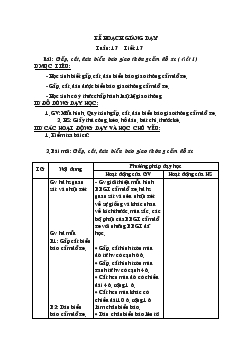 Giáo án Thủ công tuần 17