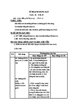 Giáo án Thủ công tuần 26