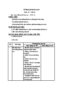 Giáo án Thủ công tuần 27