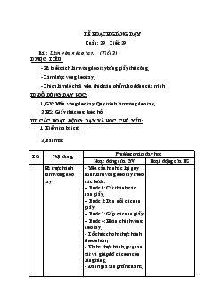 Giáo án Thủ công tuần 29