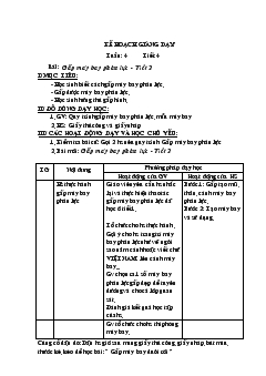 Giáo án Thủ công tuần 4