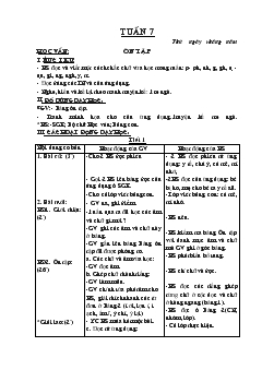 Giáo án Tiếng Việt lớp 1 tuần 7
