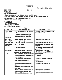 Giáo án Tiếng Việt lớp 1 tuần 8