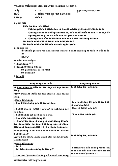 Giáo án Tiếng Việt tuần 27_ Trường tiểu học Vĩnh Nguyên 2