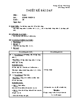 Giáo án Toán bài : bảng nhân 5