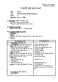 Giáo án Toán bài : ôn tập các số đến 100 ( tiếp theo)