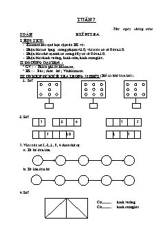 Giáo án Toán lớp 1 tuần 7