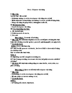 Giáo án Tự nhiên xã hội từ bài 1 đến bài 11