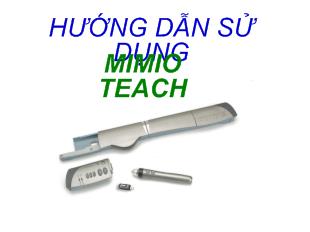 Hướng dẫn sử dụng mimio teach