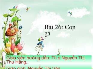 Tự nhiên và xã hội 1 - Bài 26: Con gà