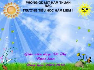 Tự nhiên và xã hội -Trời nắng, trời mưa