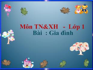 Tự nhiên xã hội - Bài: Gia đình