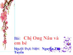 Âm nhạc - Ôn tập bài hát chị ong nâu và em bé