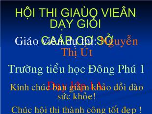 Bài giảng Học vần: ôn, ơn: Nguyễn Thị Út