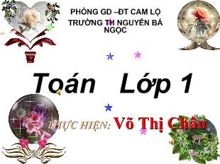 Bài giảng Phép trừ trong phạm vi 5_ Võ Thị Châu