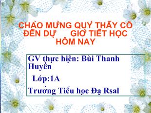 Bài giảng Toán: Luyện tập chung_ Bùi Thanh Huyền