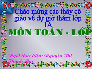 Bài giảng Toán: Luyện tập_Nguyễn Thị Thanh Mai