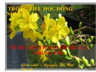 Bài giảng Toán : số 0 trong phép trừ_ Nguyễn Thị Mai Thanh