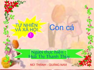 Bài giảng Tự nhiên và xã hội con cá_ Hưá Thị Thanh Thủy