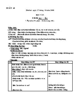 Giáo án Lớp 1 tuần 10_ Trường tiểu học Đức Hạnh 2