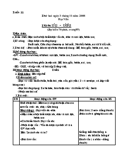 Giáo án Lớp 1 tuần 11_ Trường tiểu học Đức Hạnh 2