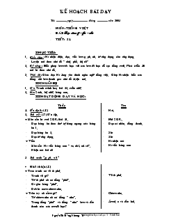 Giáo án Tiếng việt - bài: học âm p - ph - nh