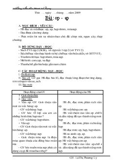 Giáo án Tiếng Việt lớp 1 học kỳ II