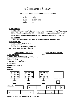 Giáo án Toán - bài : kiểm tra