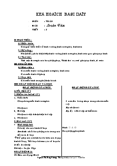 Giáo án Toán - bài : luyện tập