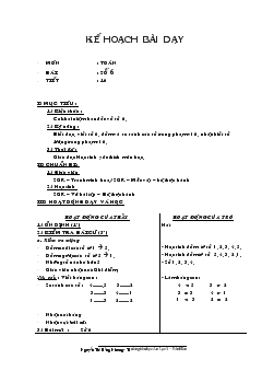 Giáo án  Toán - bài : số 6