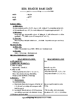 Giáo án Toán - bài : số 7